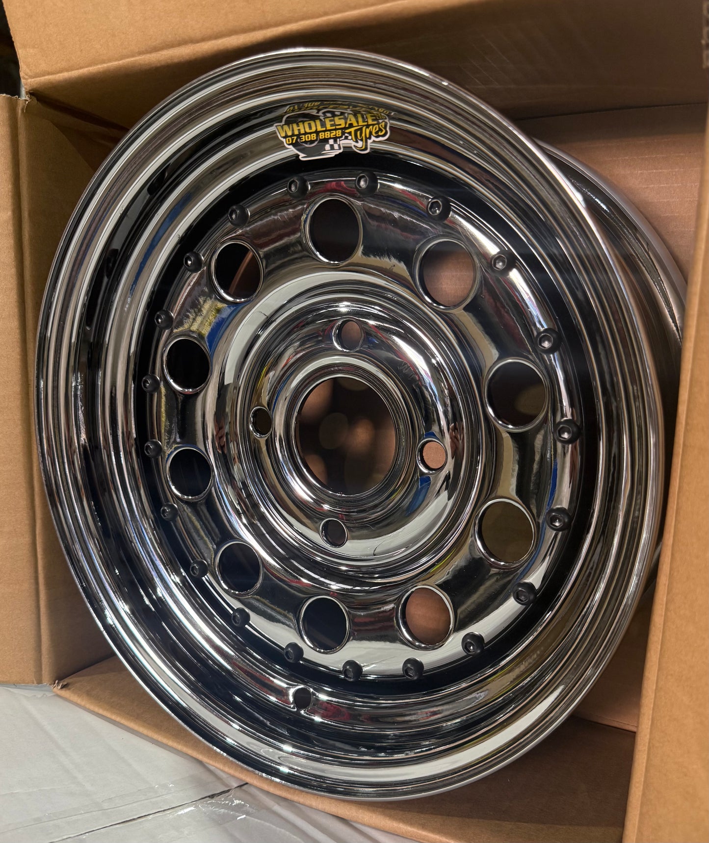 13x5 Modular Ministock Rims - Smoke Chrome
