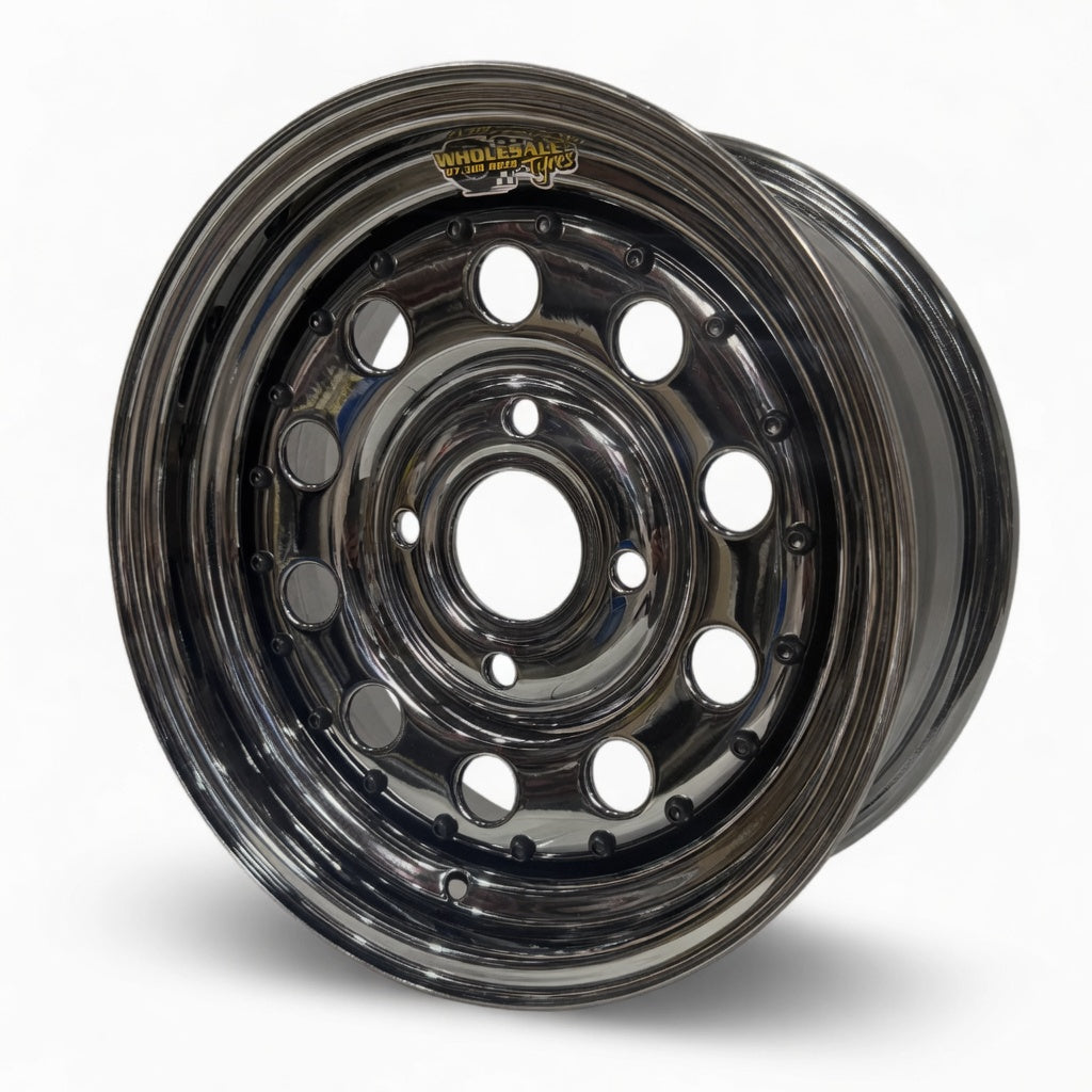 13x5 Modular Ministock Rims - Smoke Chrome